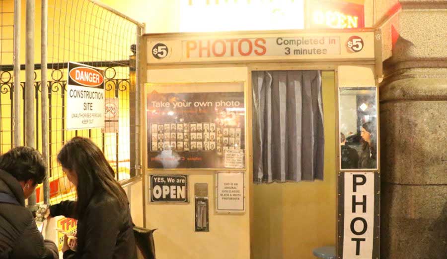 A Classic Photo Booth at Flinders Street Station
