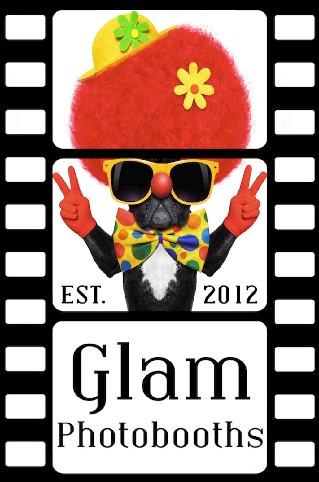 Glam Photobooths Funky Dog Logo - Established 2012