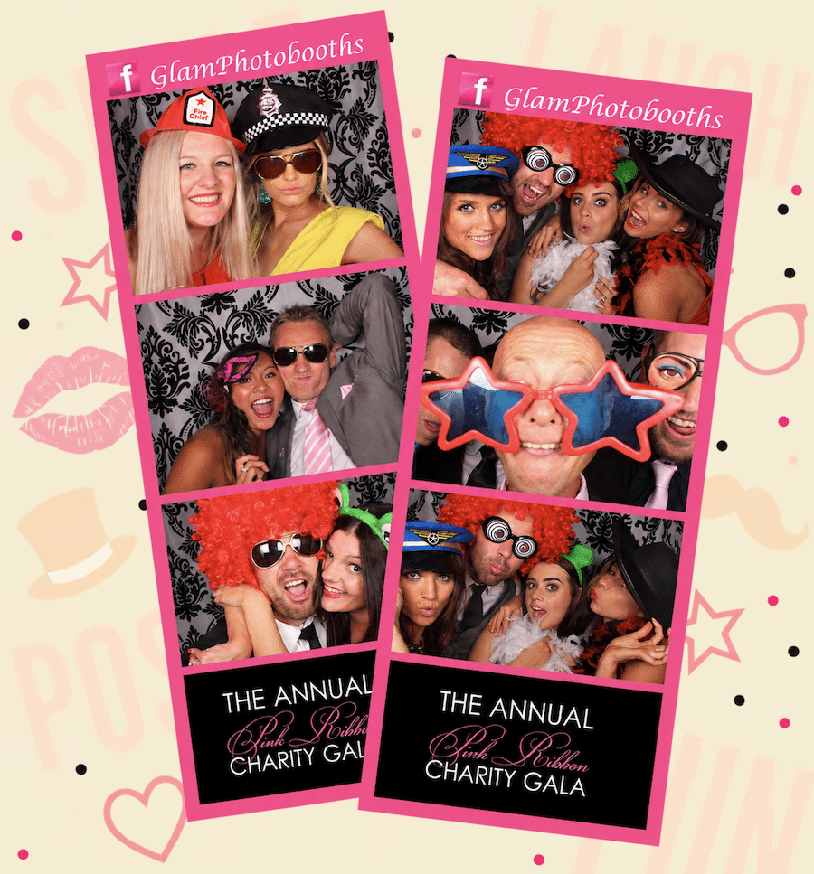 Glam Photobooths - Traditional Photo Strip Collage - The Annual Charity Gala (900x967)